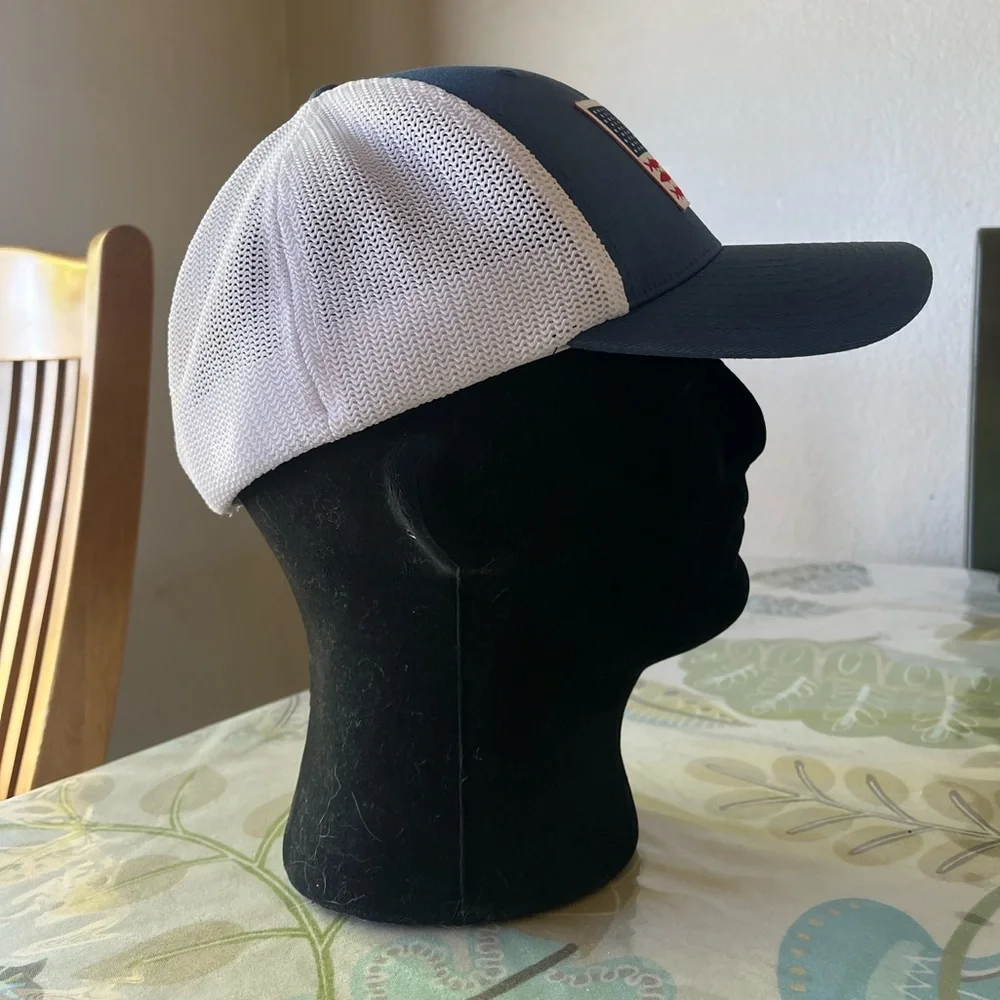 Colombia PFG FLEXFIT Fish Flag Mesh Baseball hat cap  EUC